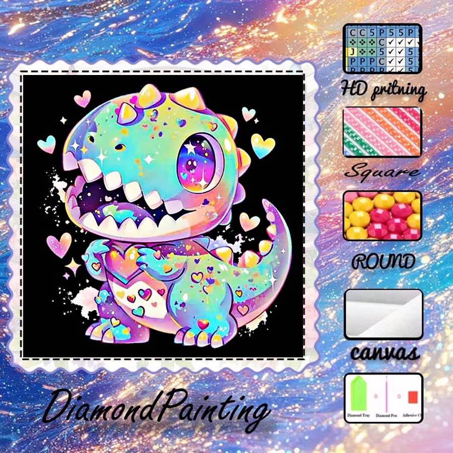5D Diamond Painting Kit Full Drill - 1 sztuka tkaniny flokowanej 5D DIY,