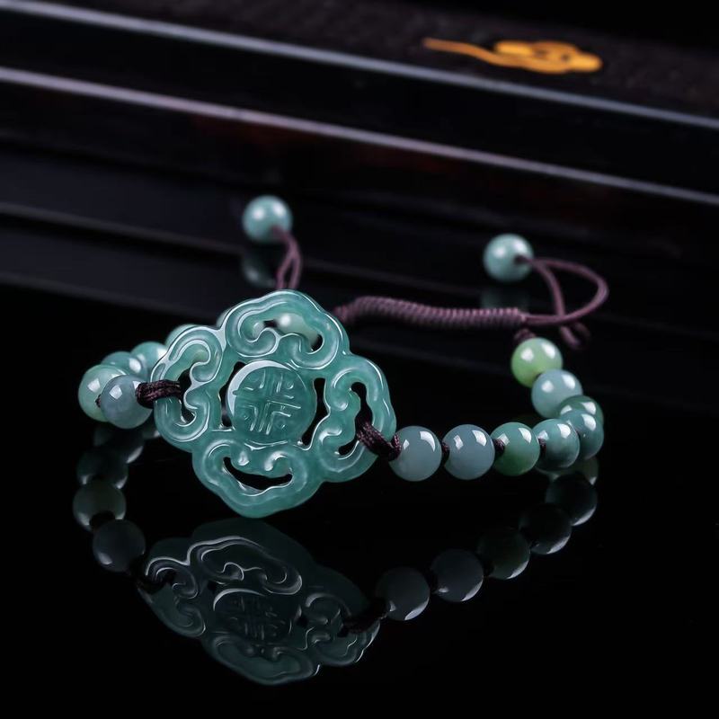 Beading - Bransoletka z naturalnego jadeitu klasy A,