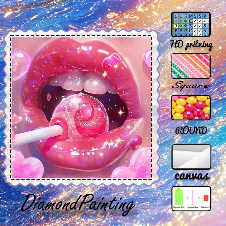5D Diamond Painting Kit Full Drill - 1 sztuka - 5D-DIY - Tkanina