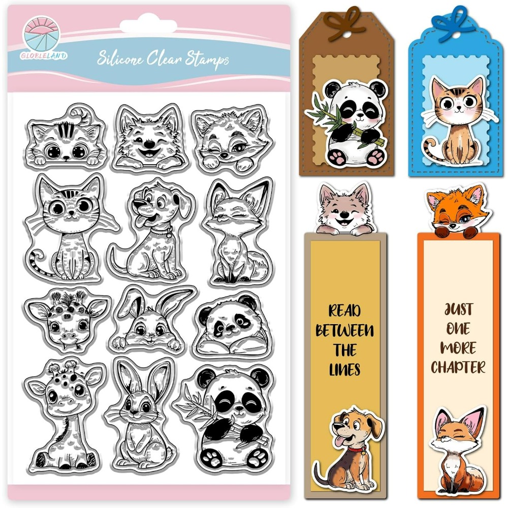 Clear Silicone Stamps For Card Making - Kot pies królik wyczyść znaczki do