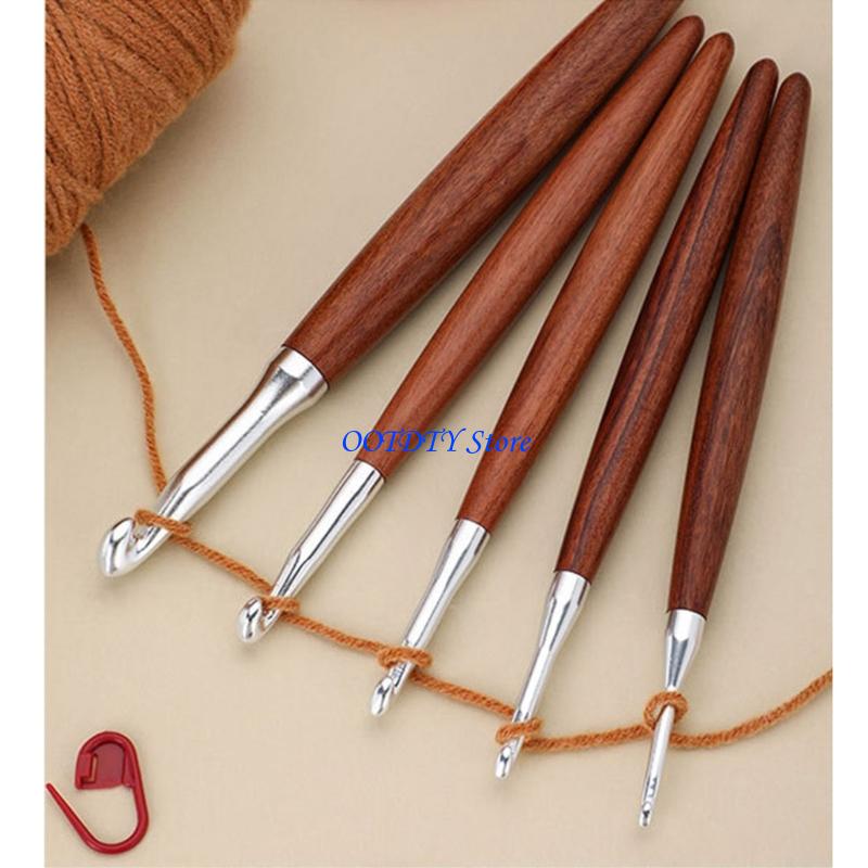 367A 8 sztuk ergonomiczny uchw – Wooden Crochet Hooks Ergonomic Handle recenzja i cena