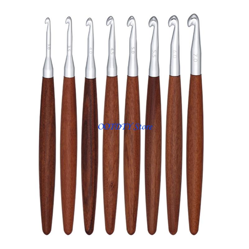 367A 8 sztuk ergonomiczny uchw – Wooden Crochet Hooks Ergonomic Handle recenzja i cena