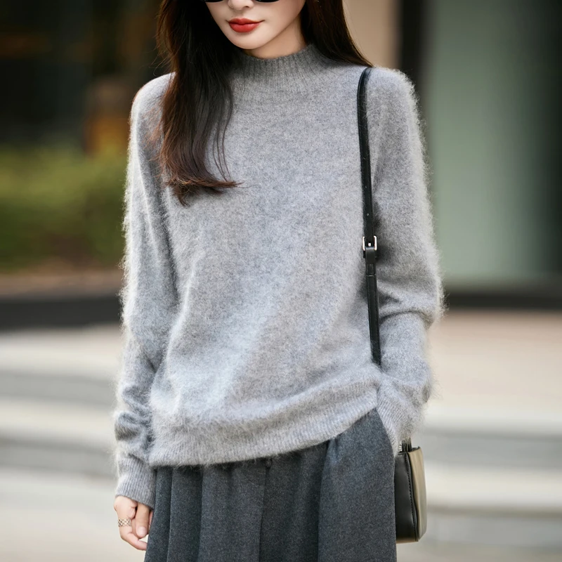 Damski puszysty sweter z wysok – Embroidery recenzja i cena