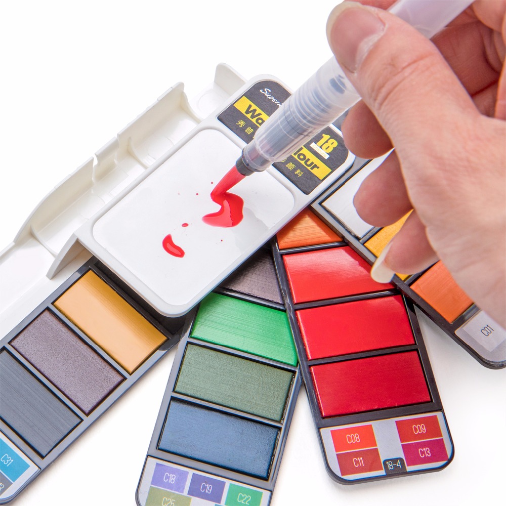 18/25/33/42 kolory solidny zes – Watercolor Paint Set Solid Pigment recenzja i cena