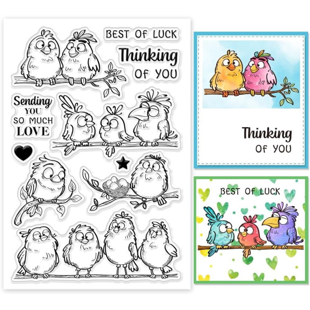 Zabawne Ptaki Gałęzie Przezroc – Clear Silicone Stamps For Card Making recenzja i cena
