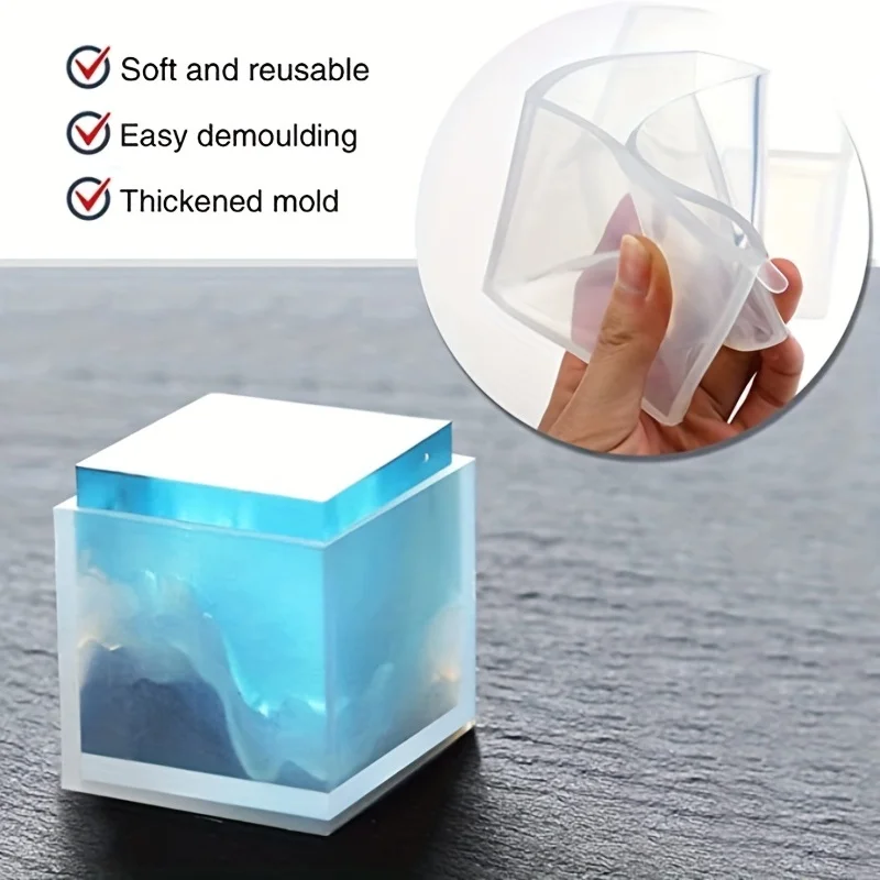 5 sztuk Kwadratowa forma silik – Silicone Epoxy Resin Molds Set recenzja i cena