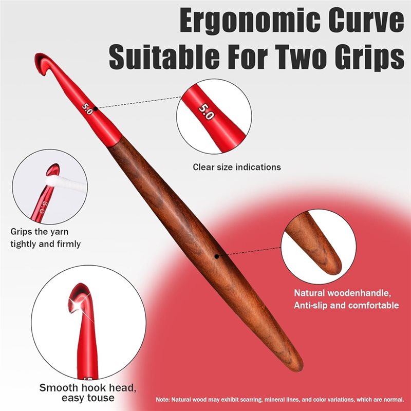 【OSTATNIA SZANSA】Ergonomiczny  – Wooden Crochet Hooks Ergonomic Handle recenzja i cena